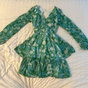 Green Floral Dress 🍀✨